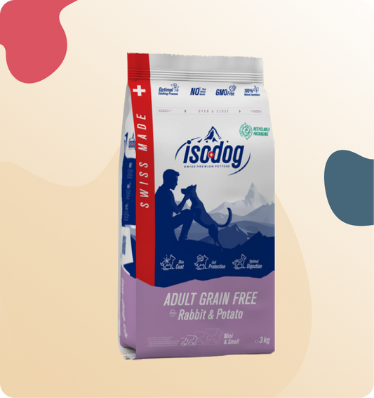 Iso-Dog ADULT GRAIN FREE Rabbit & Potato Mini & Small 3KG