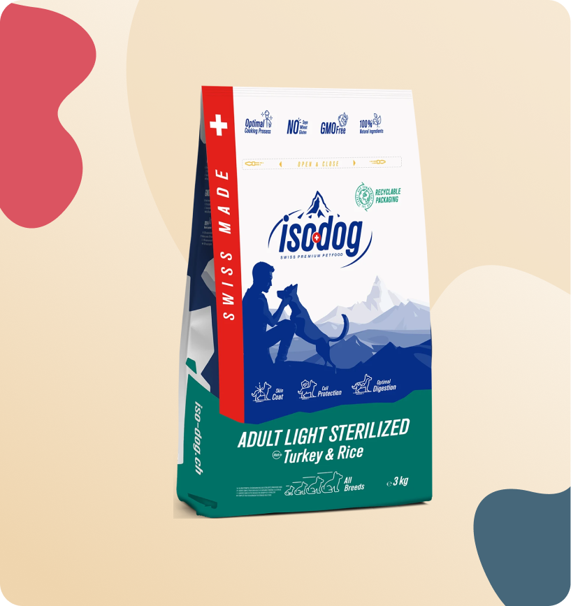 Iso-Dog Adult Light -Sterilised rich in Turkey & Rice