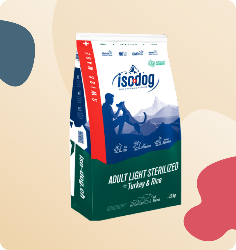 Iso-Dog Adult Light -Sterilised rich in Turkey & Rice