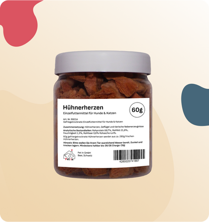 BARF SNACK | Hühnerherzen gefriergetrocknet