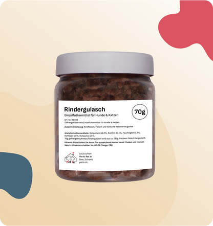 BARF SNACK | Rindergulasch gefriergetrocknet