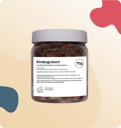 BARF SNACK | Rindergulasch gefriergetrocknet